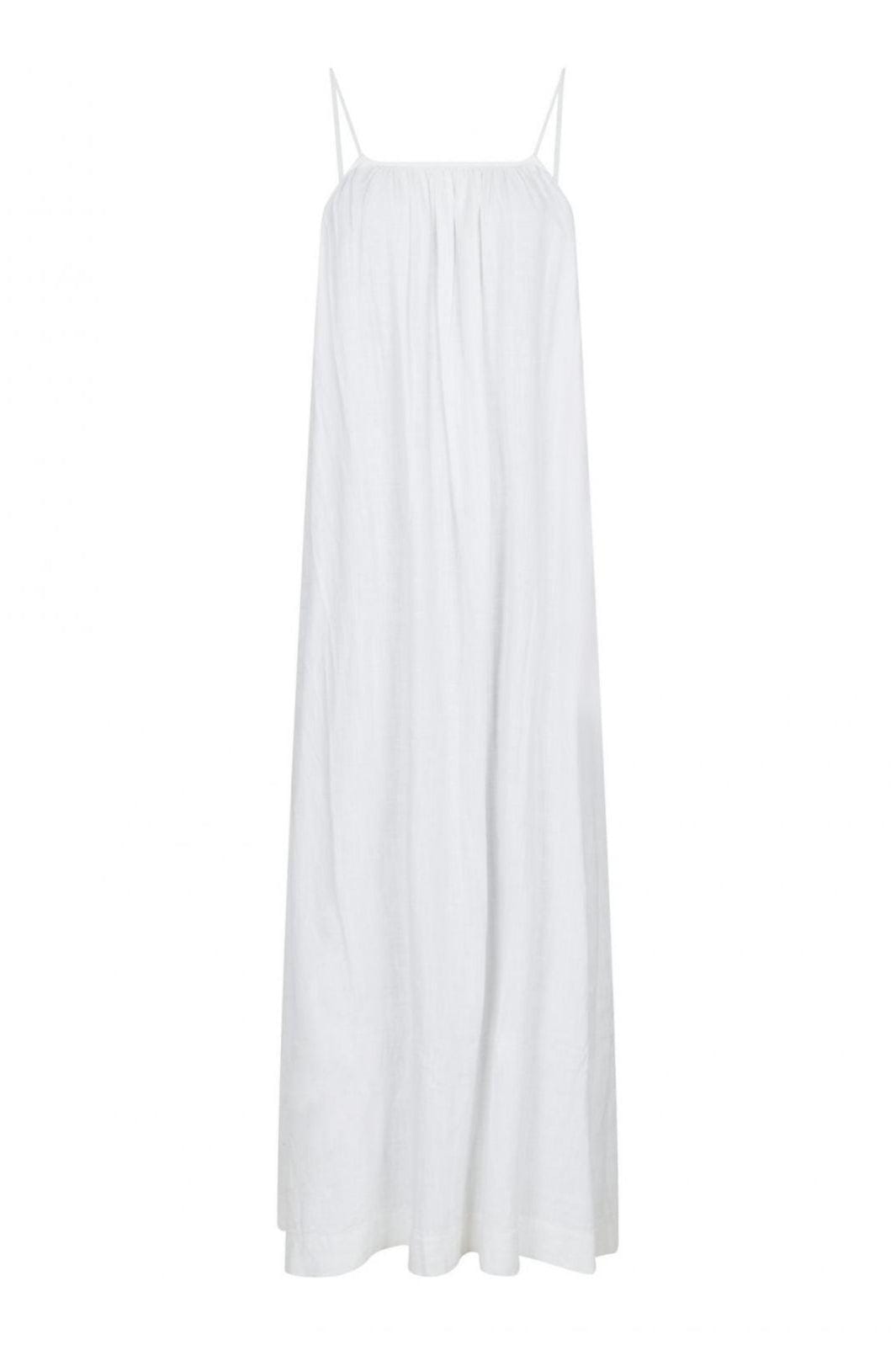 Forudbestilling - Neo Noir - Allie Soft Linen Dress - White Kjoler