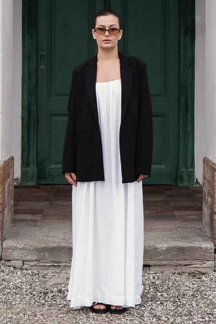 Forudbestilling - Neo Noir - Allie Soft Linen Dress - White Kjoler