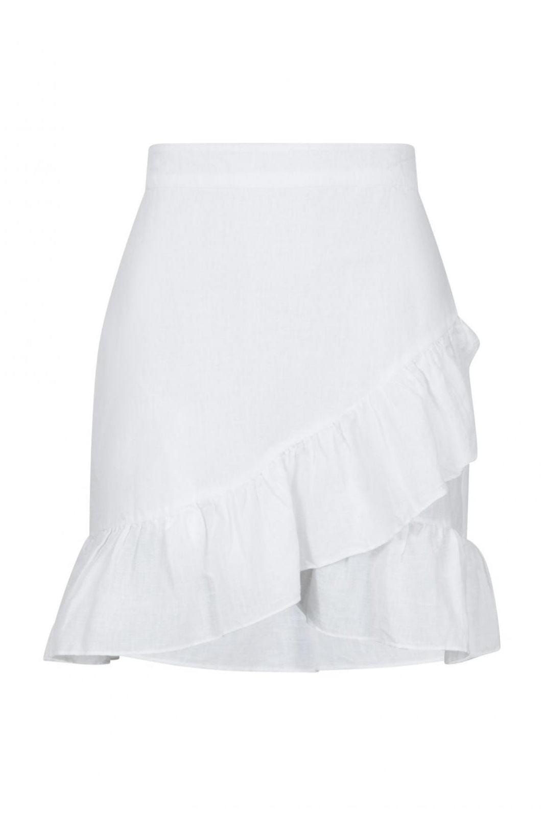 Forudbestilling - Neo Noir - Bekka Linen Skirt - White Nederdele