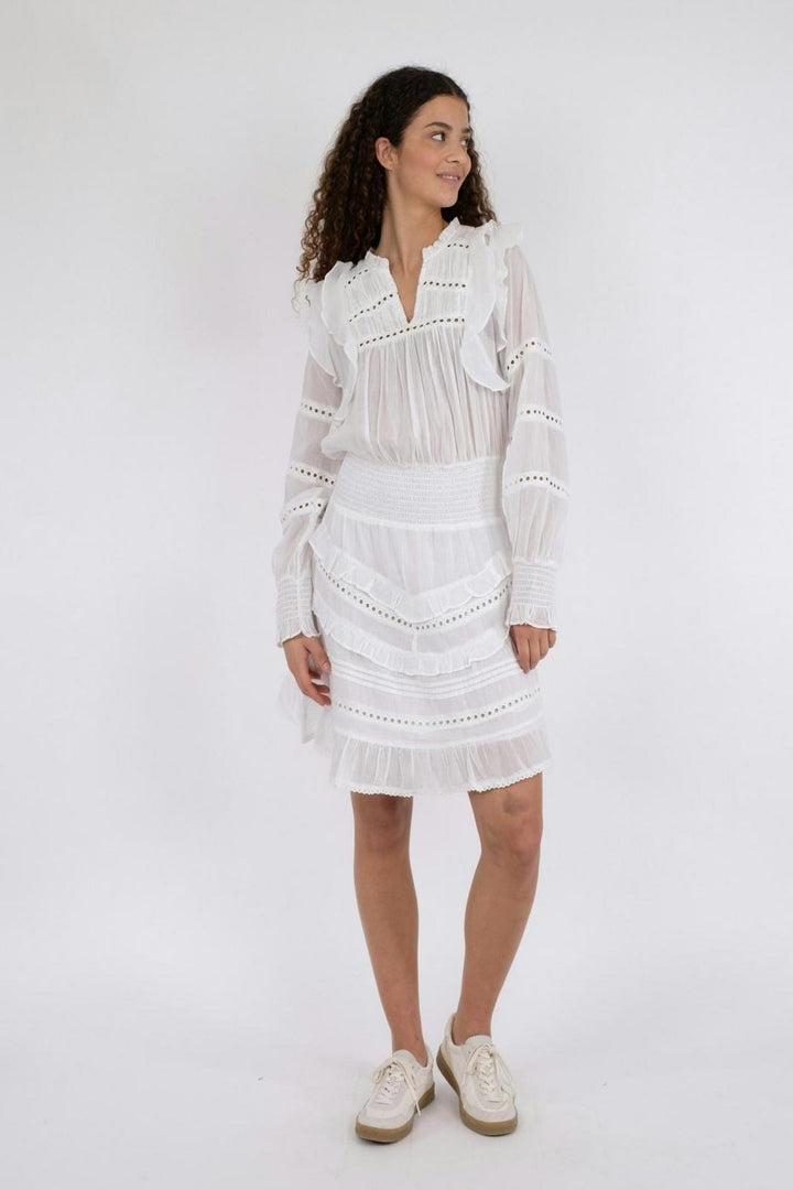 Neo Noir - Harmoni S Voile Dress - White