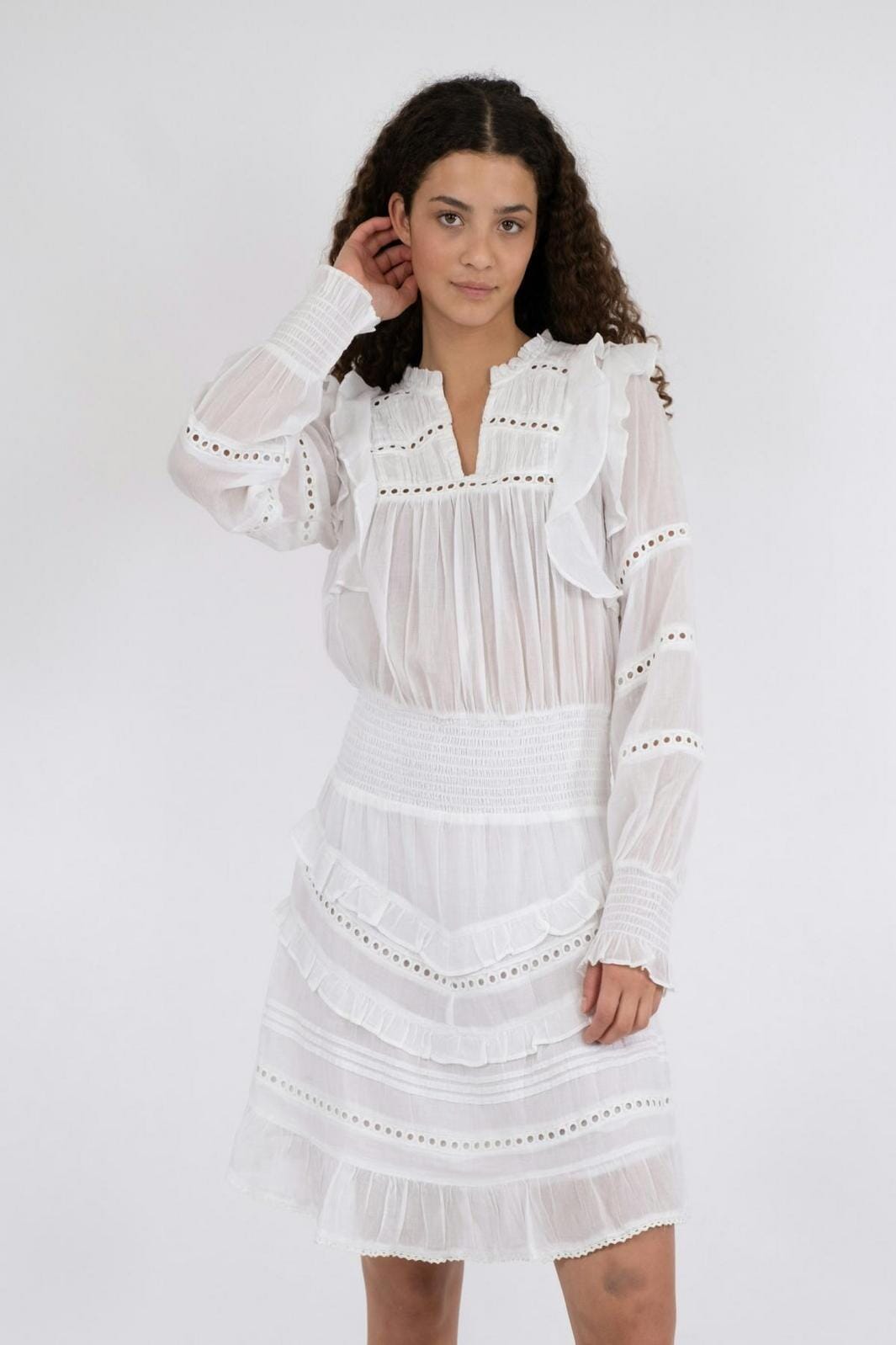 Neo Noir - Harmoni S Voile Dress - White