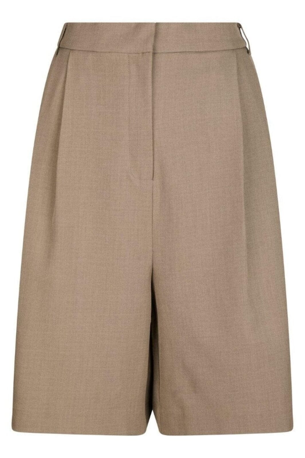 Forudbestilling - Neo Noir - Nika Structure Bermuda Shorts 165353 - 811 - Dark Taupe Shorts