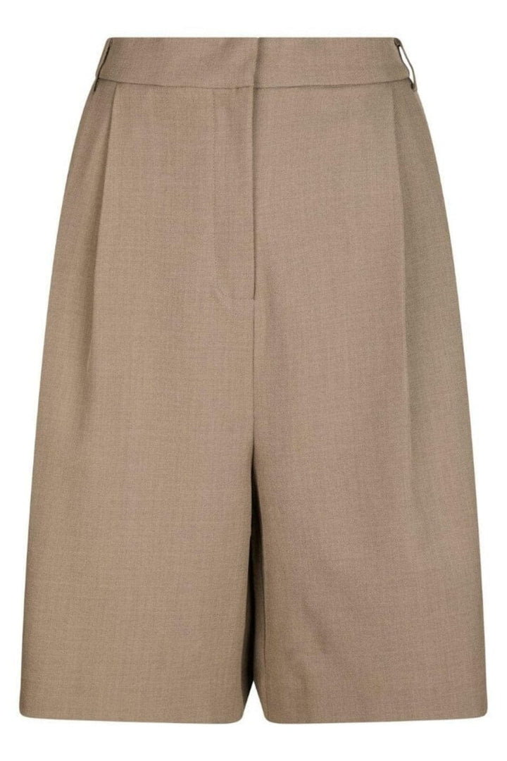 Forudbestilling - Neo Noir - Nika Structure Bermuda Shorts 165353 - 811 - Dark Taupe Shorts