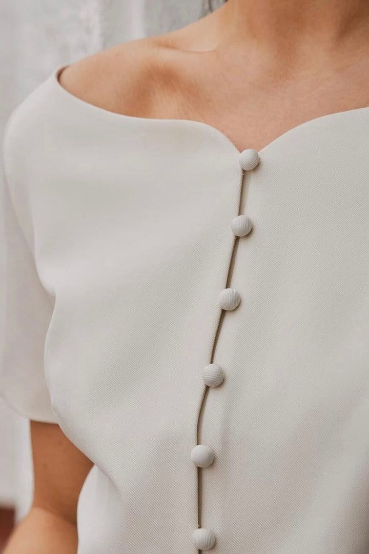 Forudbestilling - Neo Noir - Tango Structure Top 165513 - 121 - Off White Toppe