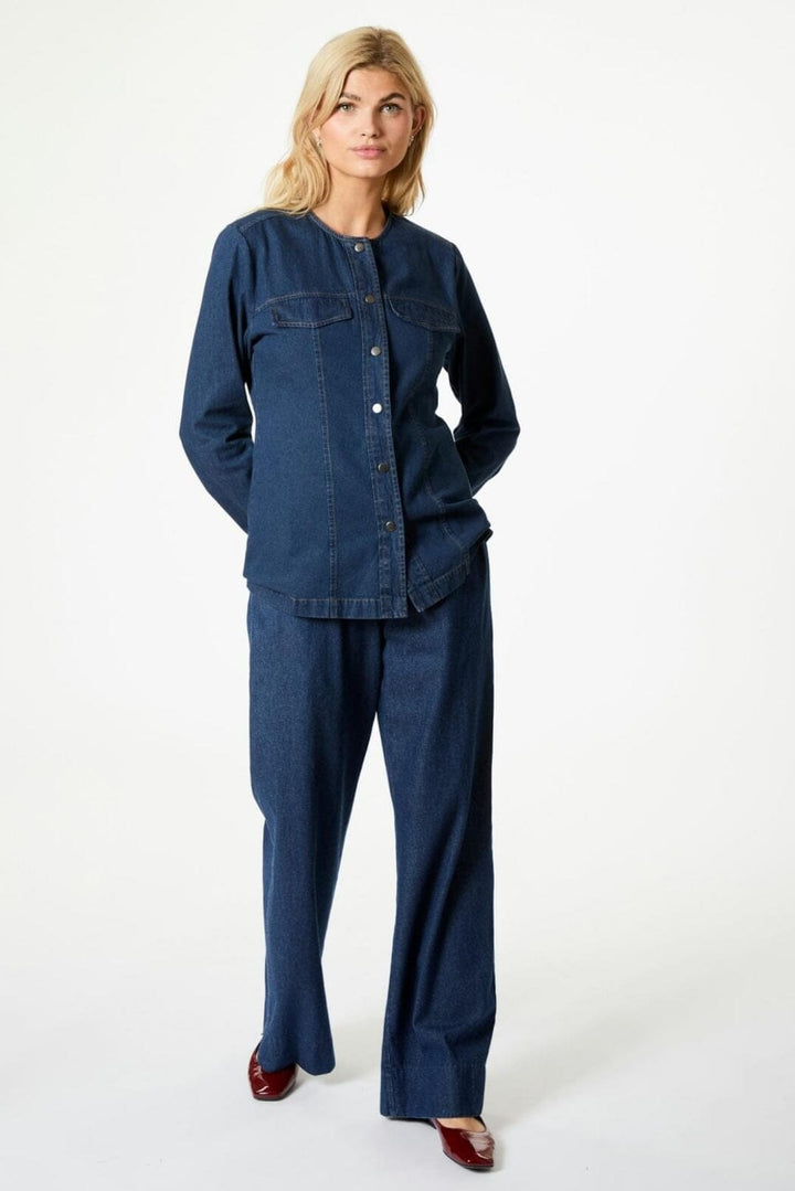 Forudbestilling - Neo Noir - Yana Denim Long Pants - Dark Blue Bukser