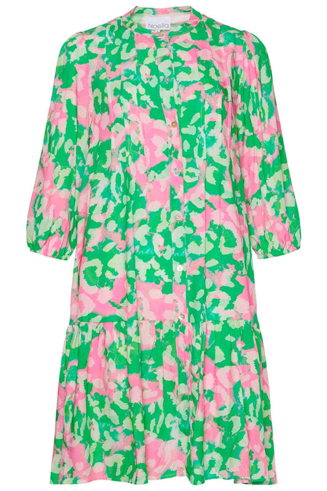 Forudbestilling - Noella - Imogene Dress - Green/Pink (Slut April) Kjoler