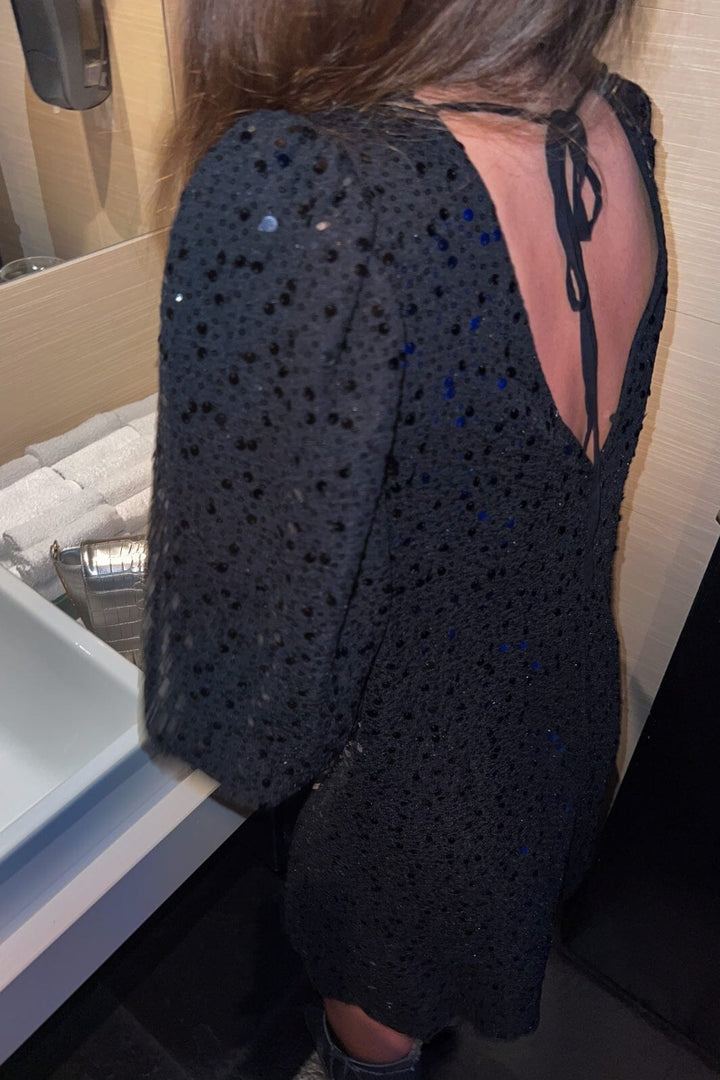 Forudbestilling - Noella - Pastis Short Dress - 004 Black Kjoler
