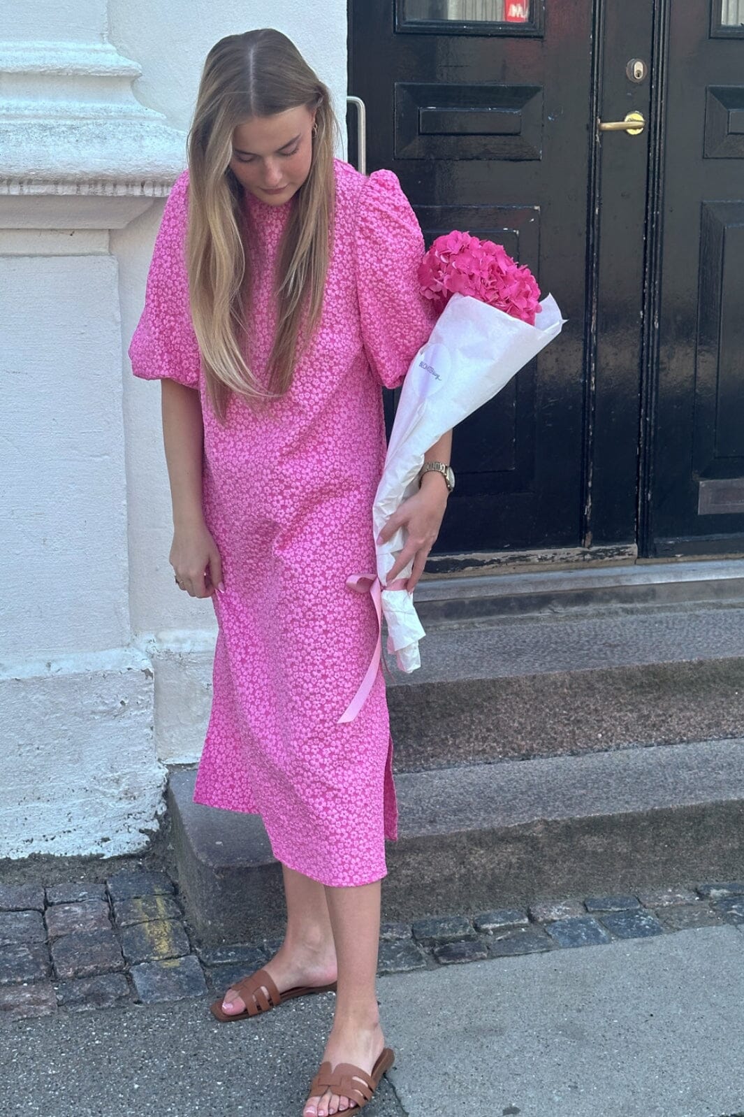 Forudbestilling - Noella - Reno Pastis Long Dress - 031 Bright Pink Kjoler