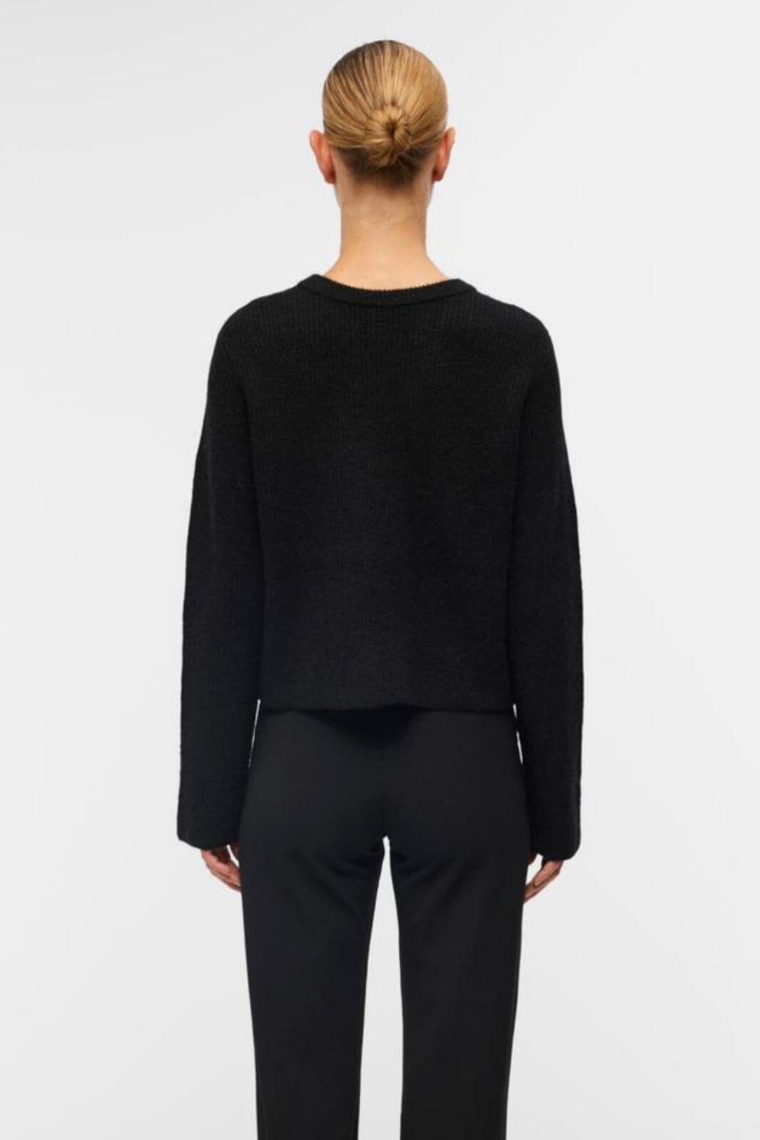 Forudbestilling - Object - Objparvi Knit Cardigan 130 - 4447396 Black Melange Cardigans