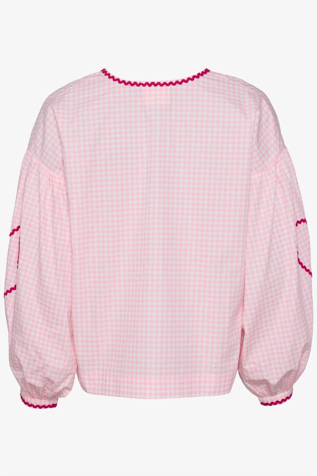 Forudbestilling - Sissel Edelbo - Astrid Organic Cotton Top - Pink Checks (Maj/Juni) Toppe