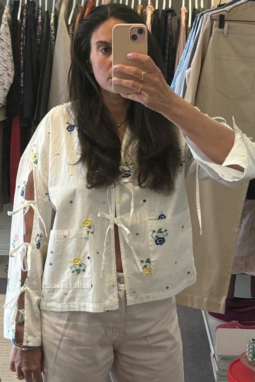 Forudbestilling - Sissel Edelbo - Coho Top SE 1228 - White Flower