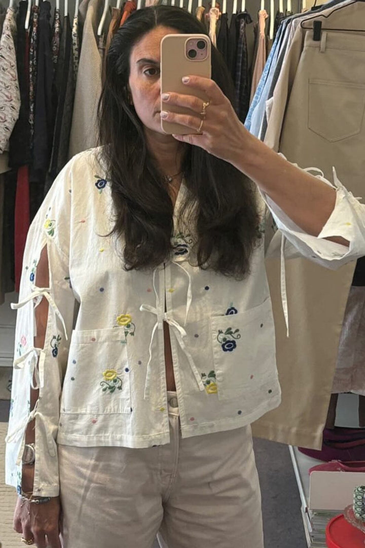 Forudbestilling - Sissel Edelbo - Coho Top SE 1228 - White Flower