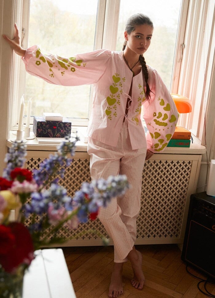 Forudbestilling - Sissel Edelbo - Elisabeth Organic Cotton Top SE 1199 - Cherry Blossom Bluser