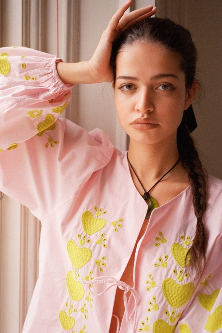 Forudbestilling - Sissel Edelbo - Elisabeth Organic Cotton Top SE 1199 - Cherry Blossom Bluser