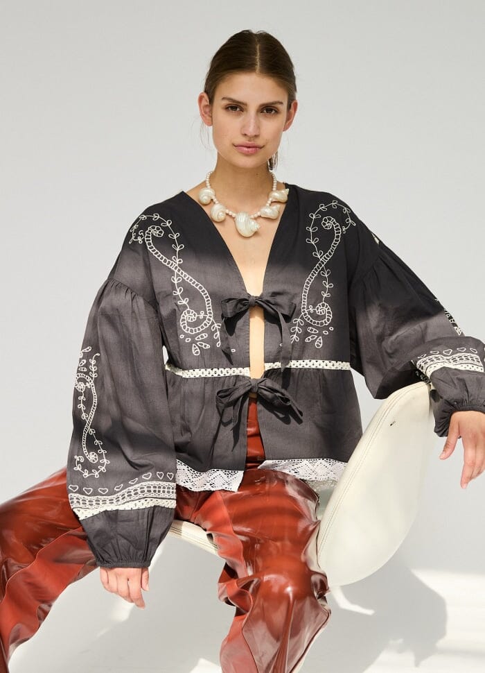 Forudbestilling - Sissel Edelbo - Lia Top SE 1397 - Asphalt Bluser