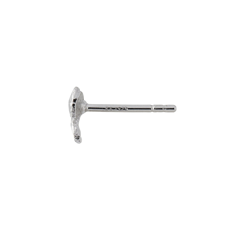 Forudbestilling - Stine A - Petit Bow Earring With Stone Silver - Single - 1344-00-S Øreringe
