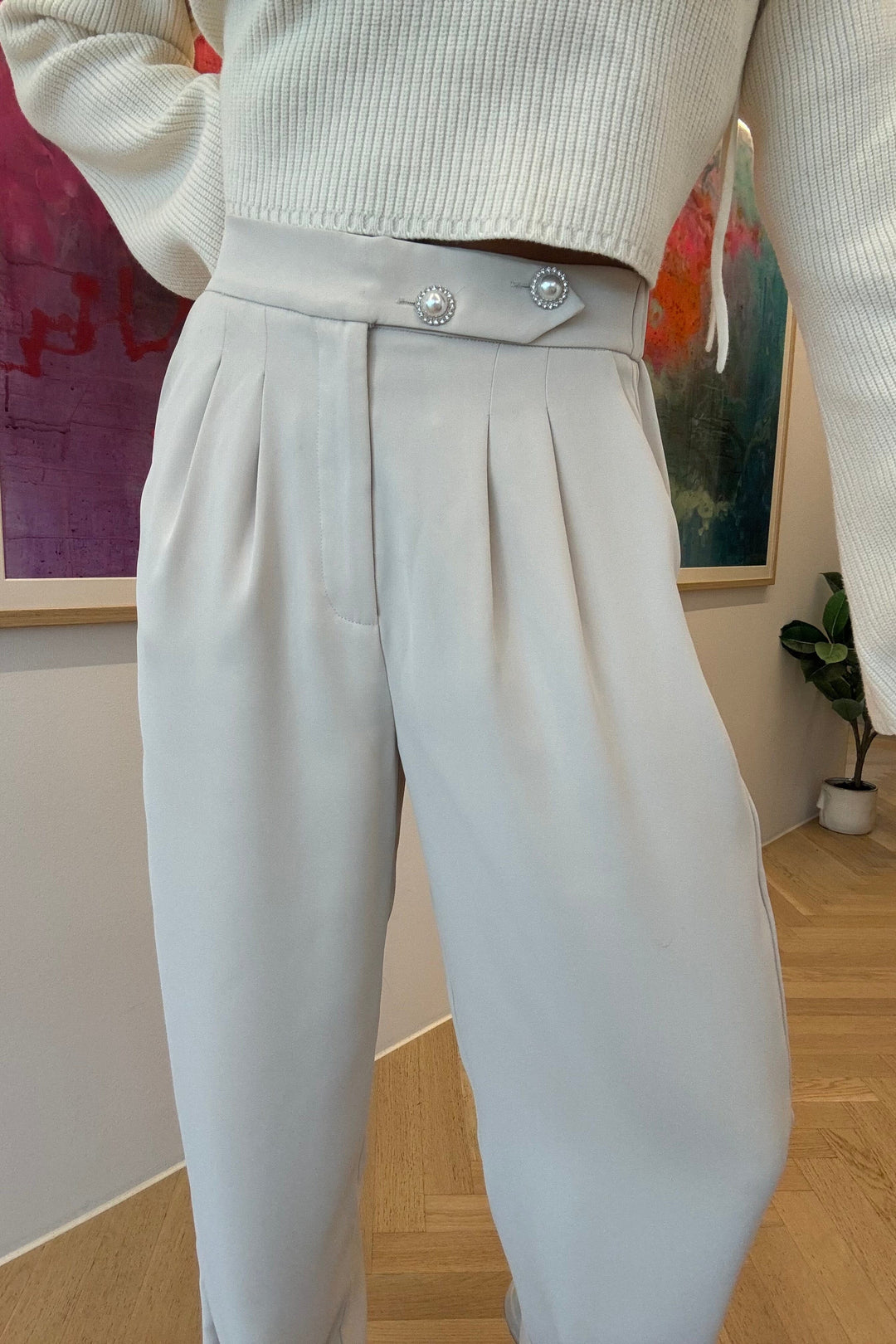 Forudbestilling - Valentin Studio - Josie Pants - Ivory Bukser