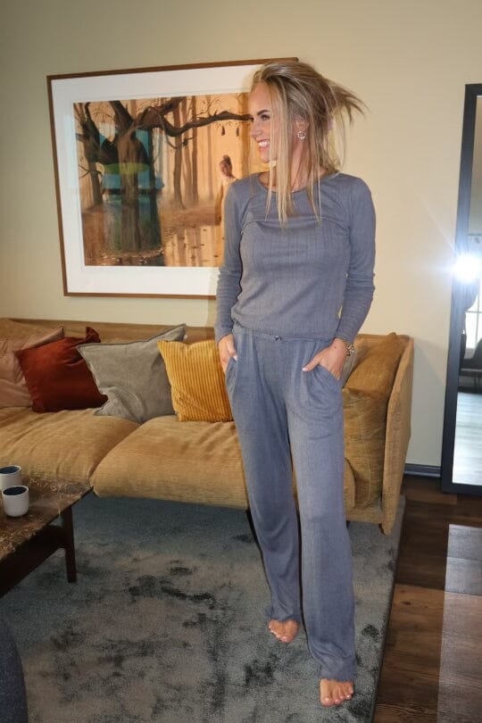 Valentin Studio - Soft Blouse - Dark Grey Melange