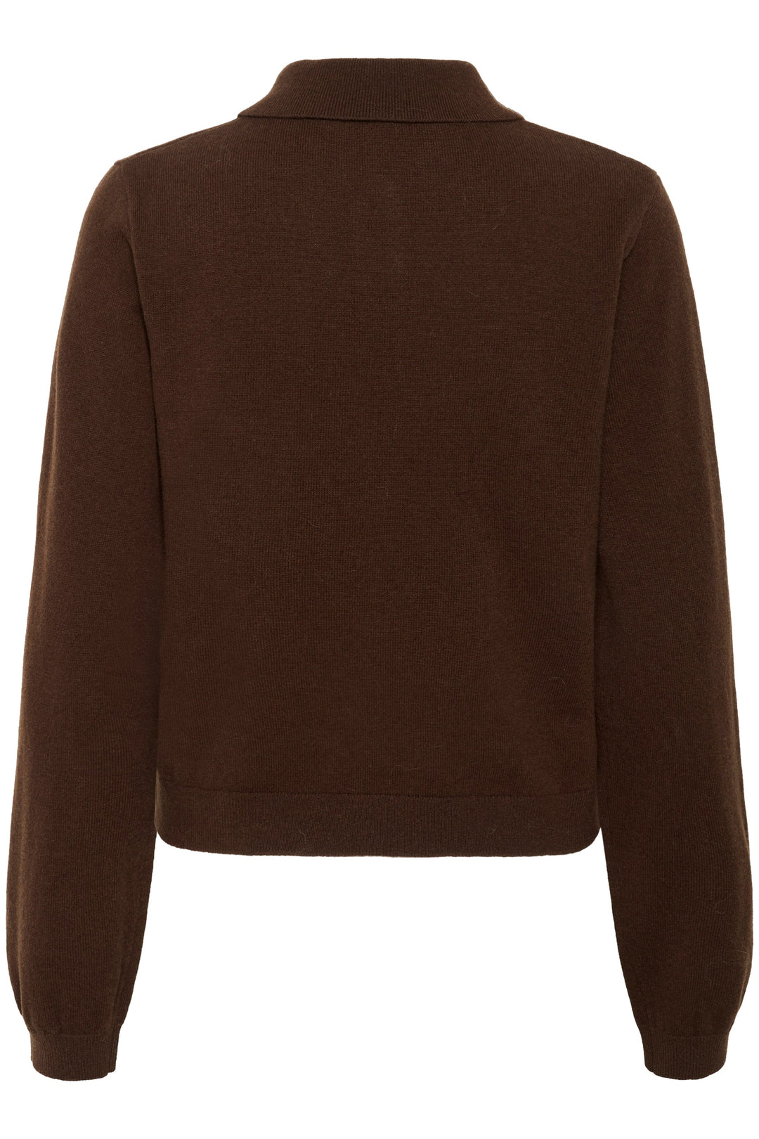 Gestuz - Gzmanzi Polo Pullover 10910534 - 108275 - Deep Burnt Brown Strikbluser
