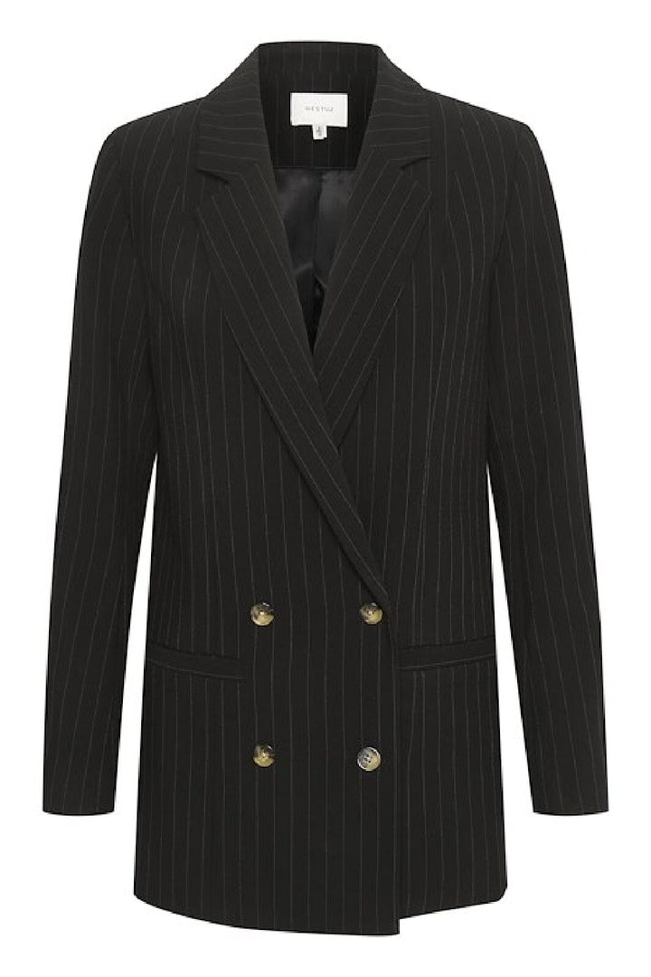 Gestuz - JoelleGZ pinstripe blazer NOOS - black pinstripe Blazere