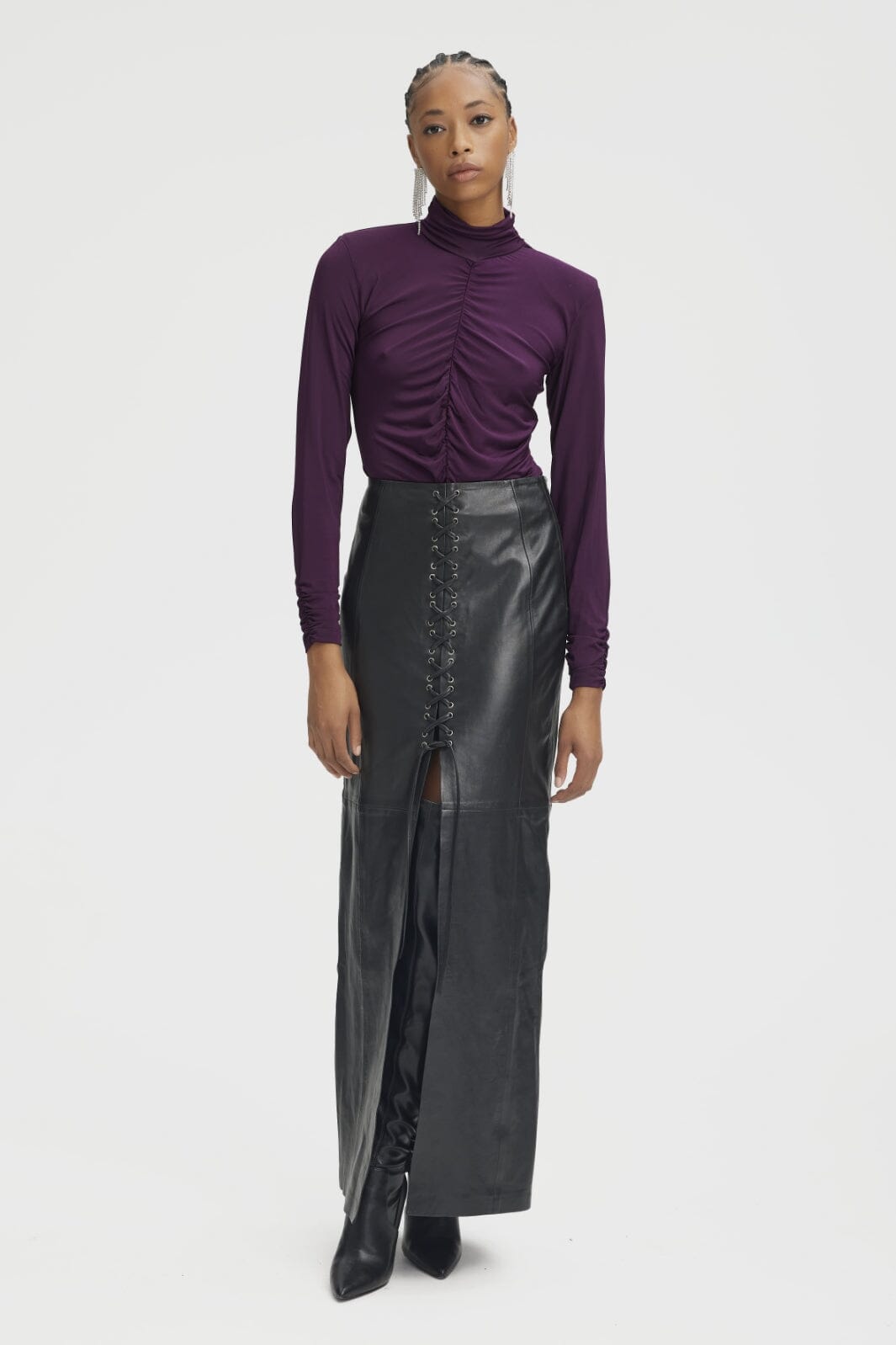 Gestuz - RodaniGZ HW long skirt - Black Nederdele