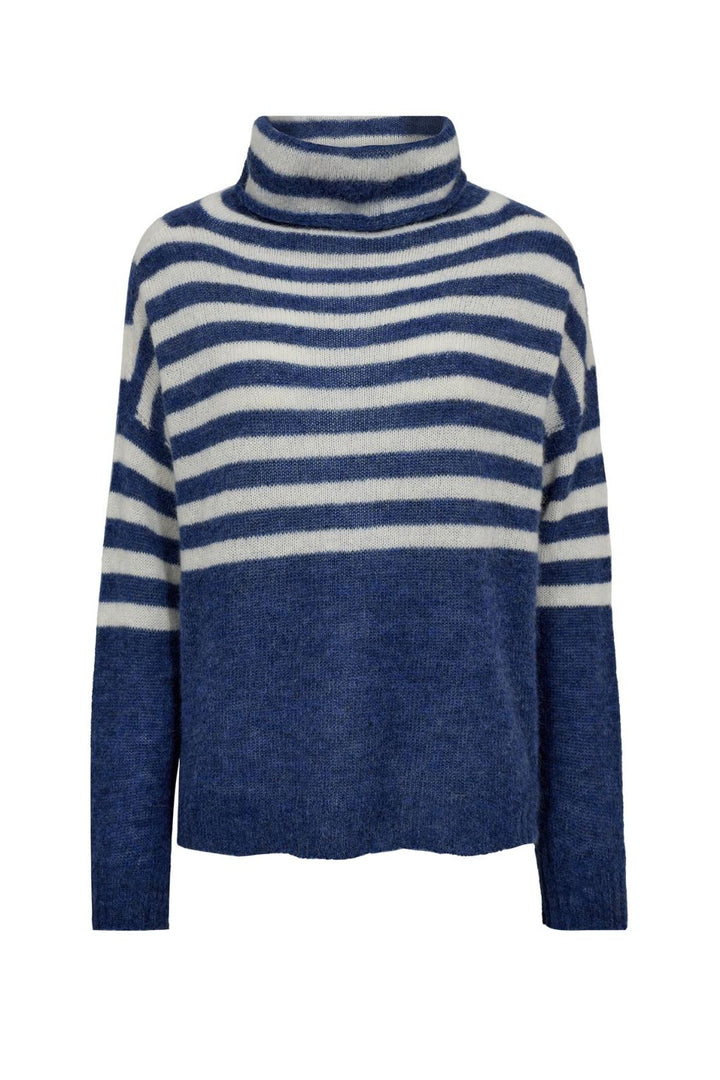 Gossia - Ambrosiago Sweater G1816 - Blue / Off-White Strikbluser