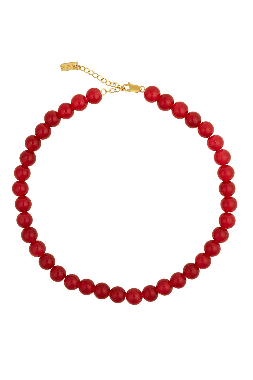 House Of Vincent - Candy Coral Berry M Necklace VJ233-UNG-R-M - Red - Gilded