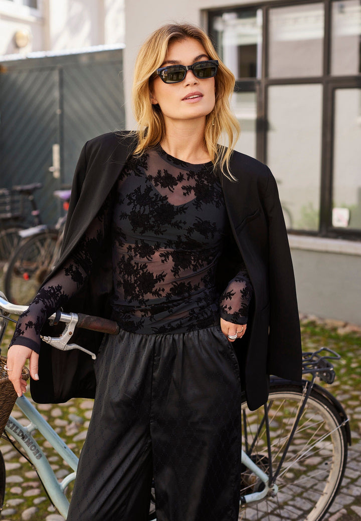 Hype The Detail - Lace Blouse 851-14 - 9 - Black Bluser