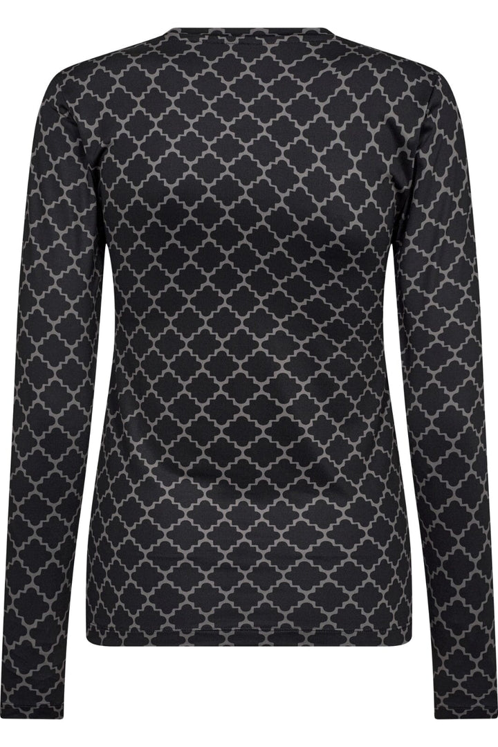 Hype The Detail - Printed Blouse 200-14 - 37 Sort Bluser