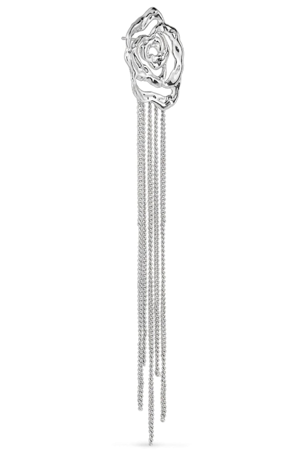 Jane Kønig - Rose Chain Earring - Forsølvet Øreringe