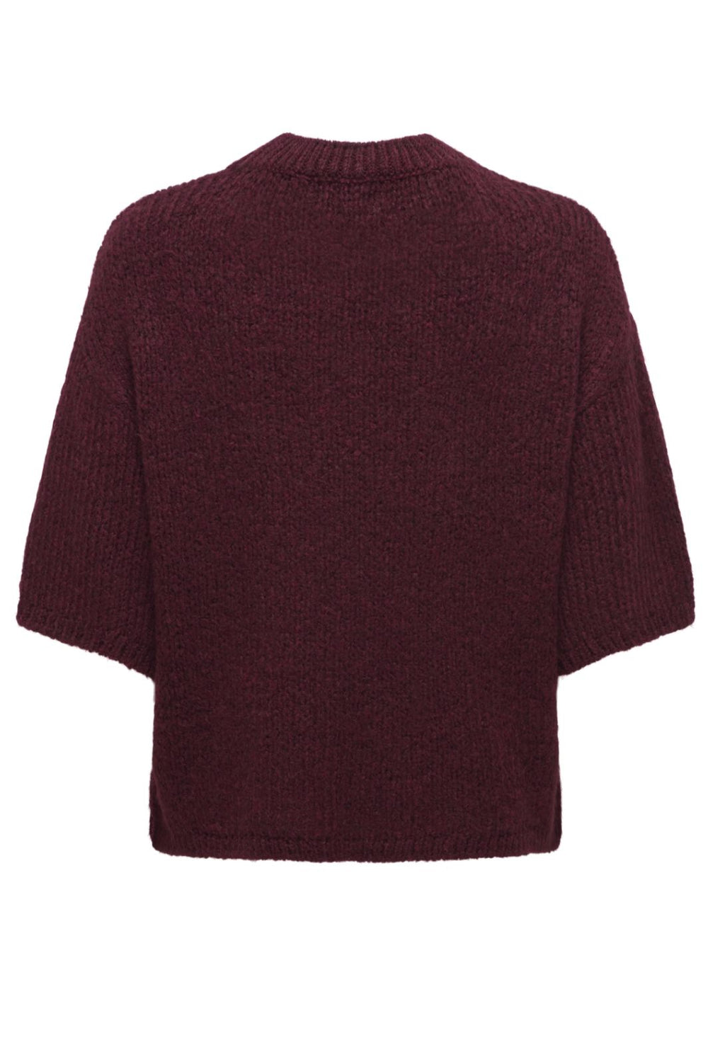 JDY - Jdylinea S/S Pullover O-Neck Knt - 4993961 Tawny Port Strikbluser