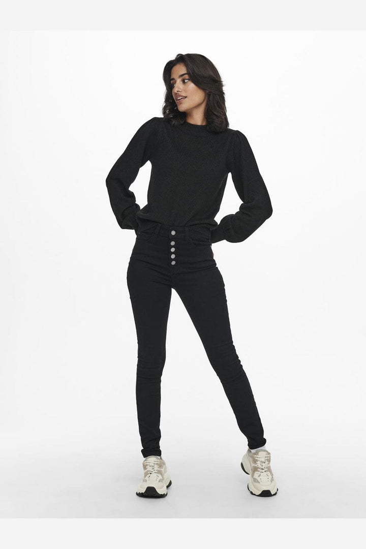 JDY - Jdyrue Life L/S Pullover Knt - 3764538 Black