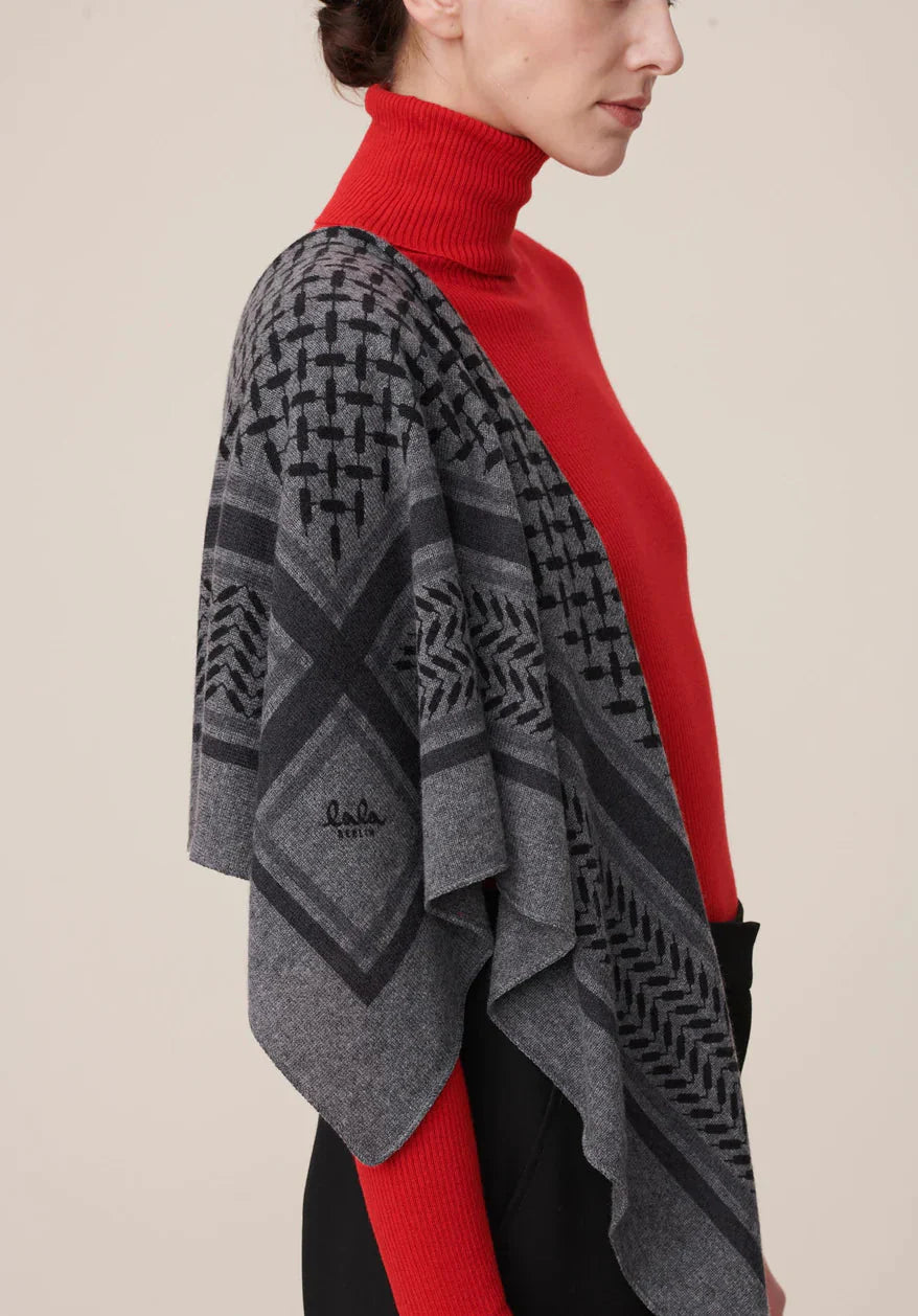 Lala Berlin - Triangle Trinity Classic M - Lubecca Dark grey melange Tørklæder