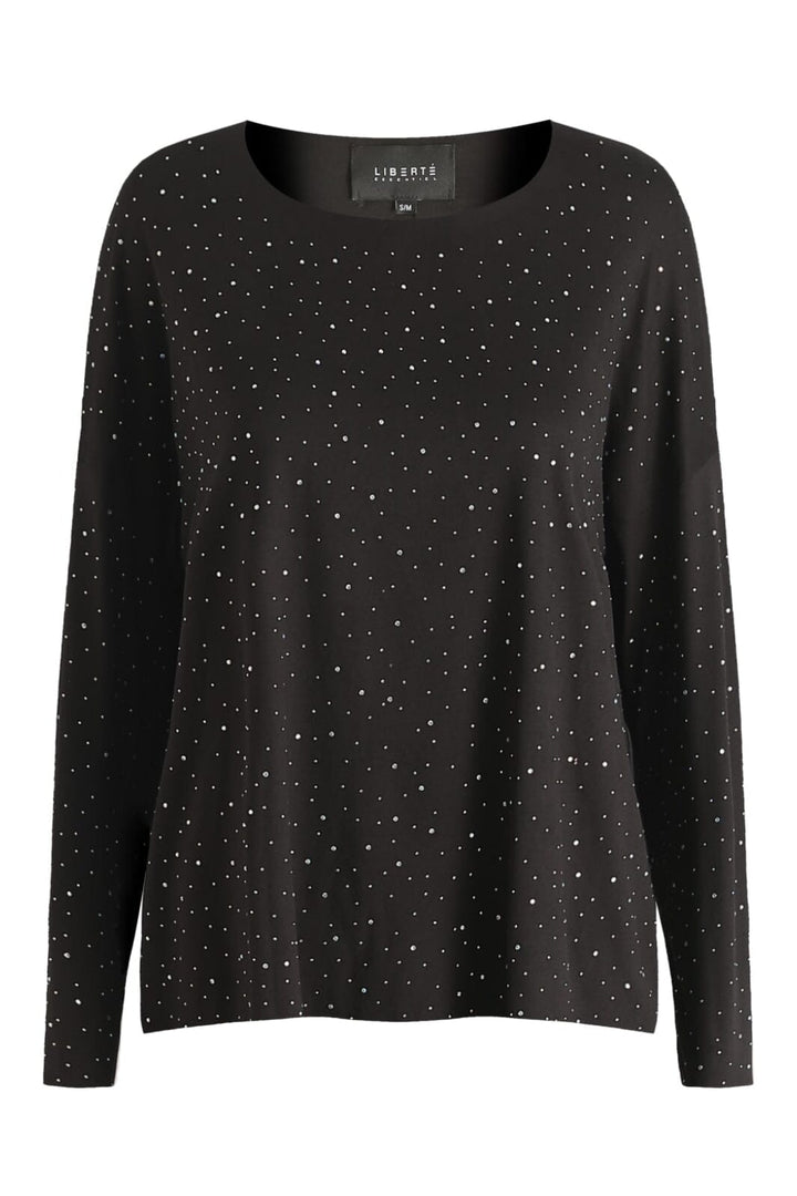 Liberte - Alma-Ls-Top - Black Simili Bluser