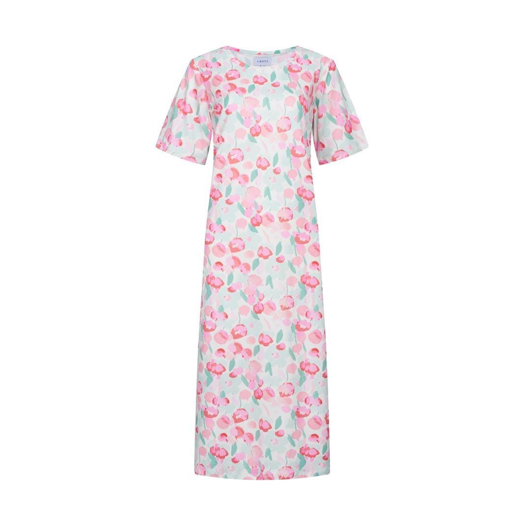 Forudbestilling - Liberte - Alma-Tshirt-Dress - Mint Pink Flower Kjoler