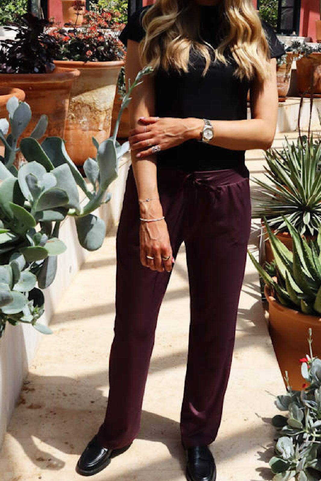 Liberte - Alma-Wide-Pants 9564 - Bordeaux Bukser