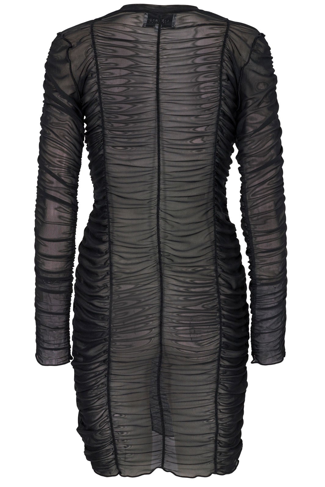 Liberté - Mesh LS Wrinkel Dress - Black Kjoler