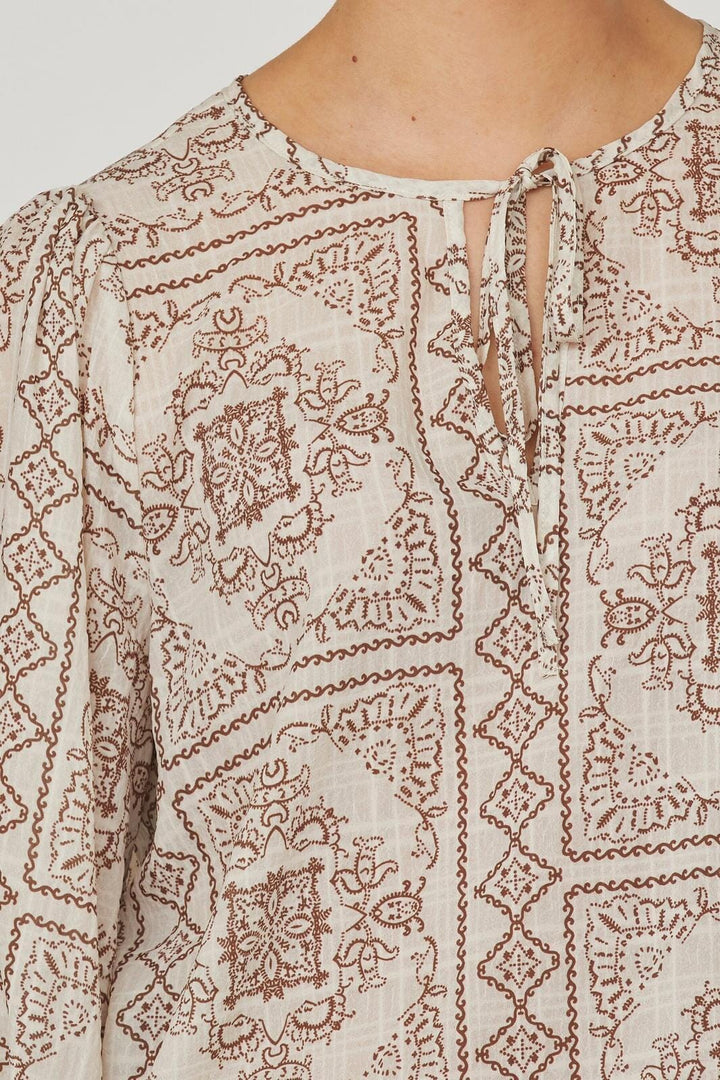 Love & Divine - Love1135-1 - 802 Cream/Brown Bluser