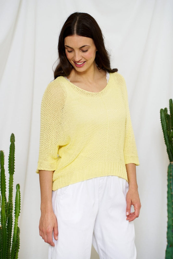 Marta Du Chateau - Mdcbetina Knit 7010 - Yellow Strikbluser