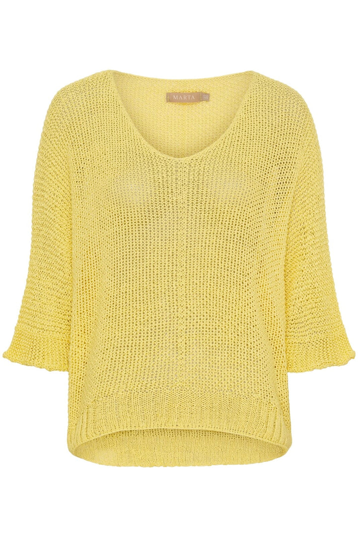 Marta Du Chateau - Mdcbetina Knit 7010 - Yellow108 Strikbluser