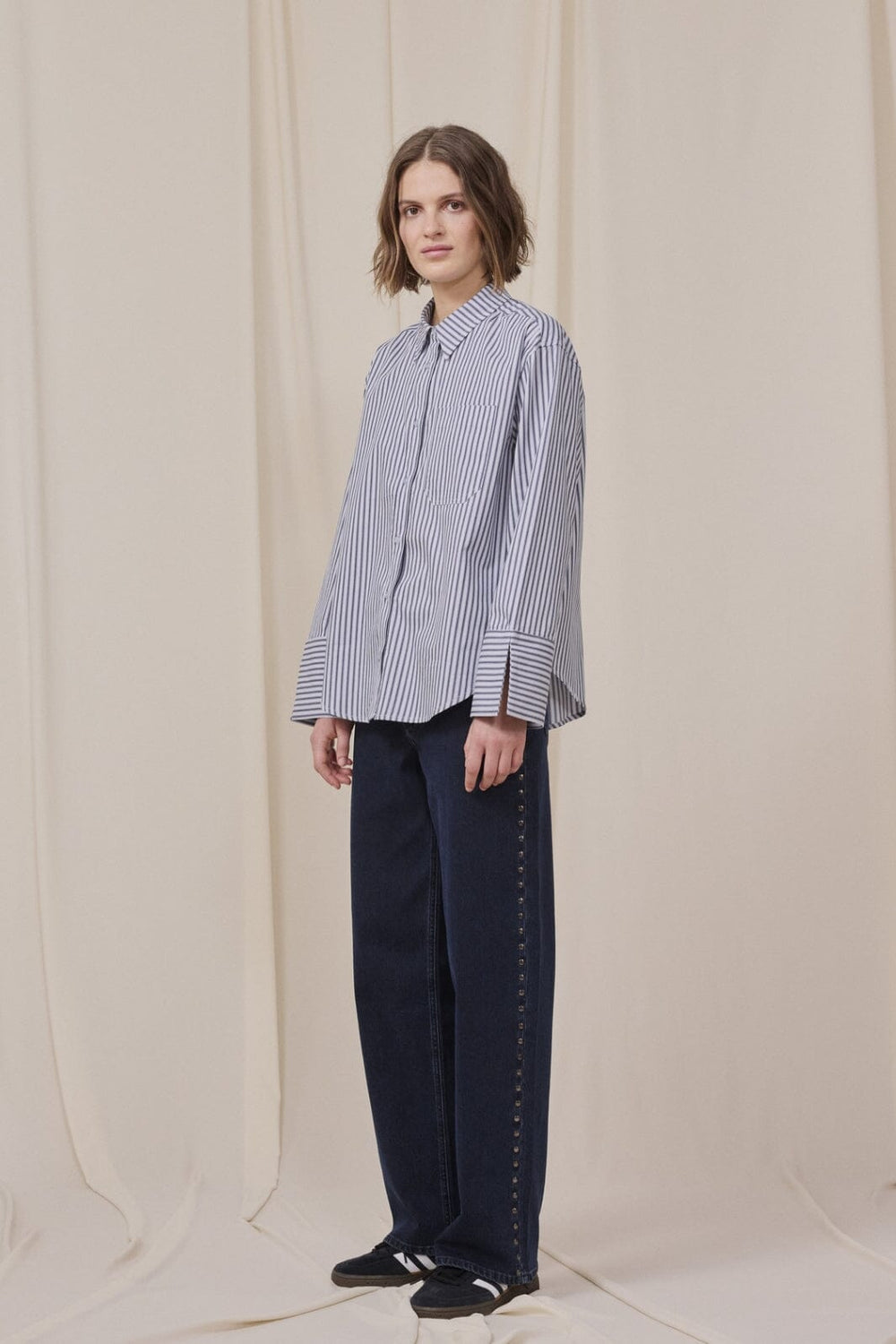 Modström - Laineymd Shirt 58078 - 13055 Delicate Blue Stripe Skjorter