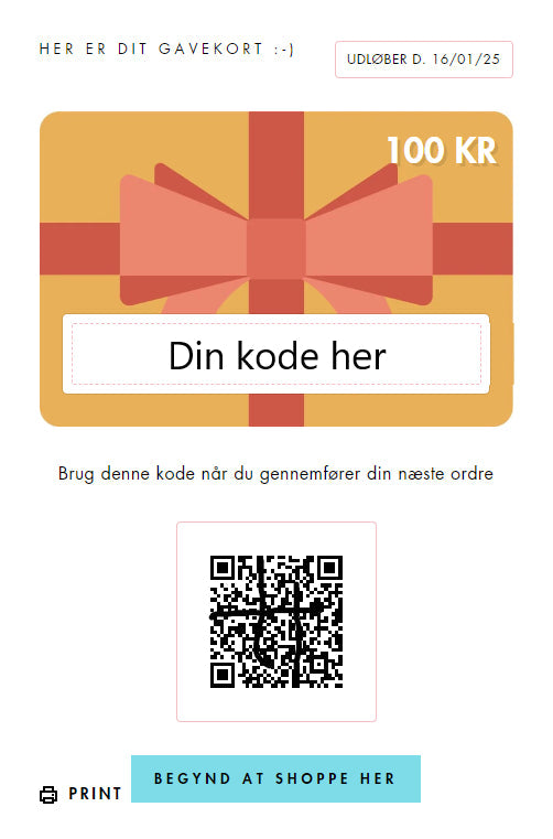 Molly&My gavekort - Print selv udgave Gavekort