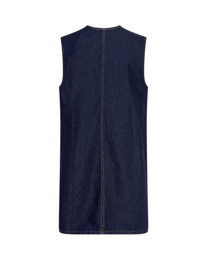 Moss Copenhagen - Mschadna Alena Sl Dress 19722 - Dark Blue Wash Kjoler