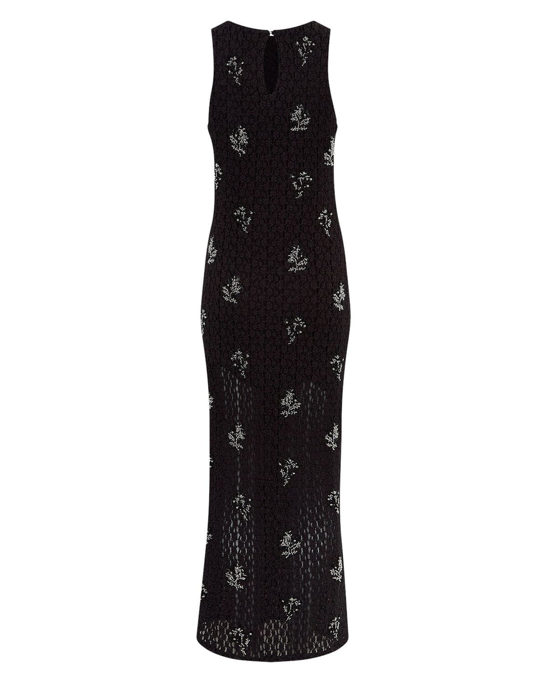 Moss Copenhagen - Mschaudrey Sl Dress Emb 19467 - Black Silver Kjoler