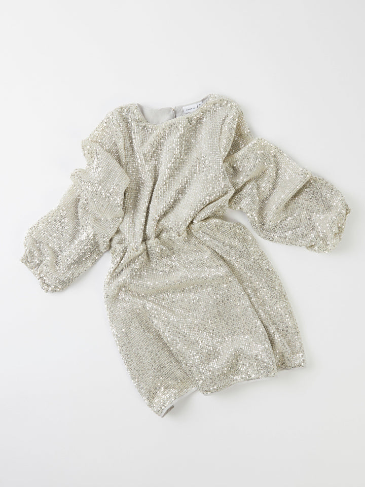 Name It - Nkfrantella Ls Dress - 4665309 Frosted Almond Kjoler