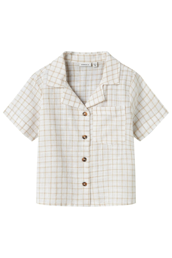 Name It - Nmmhalom Nreg Ss Shirt Box - 4751424 Bright White