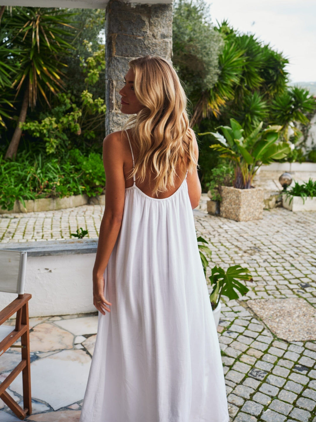 Neo Noir - Allie Soft Linen Dress - White Kjoler