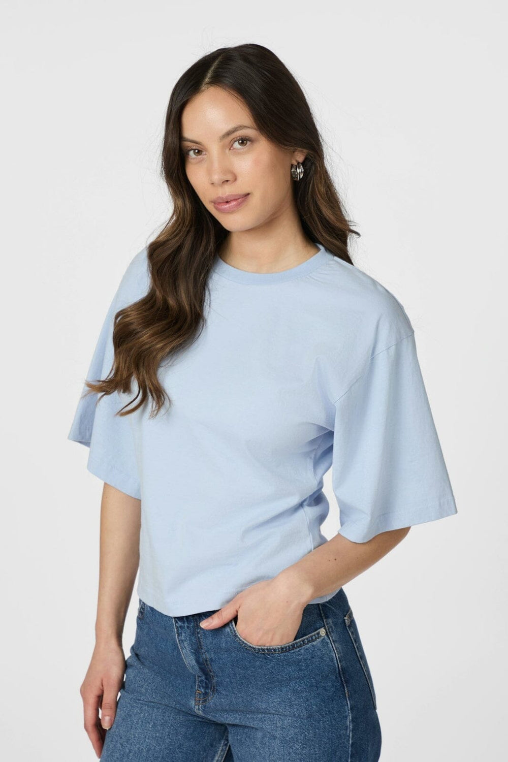 Neo Noir - Asha Boxy Tee 164418 - 145 - Light Blue