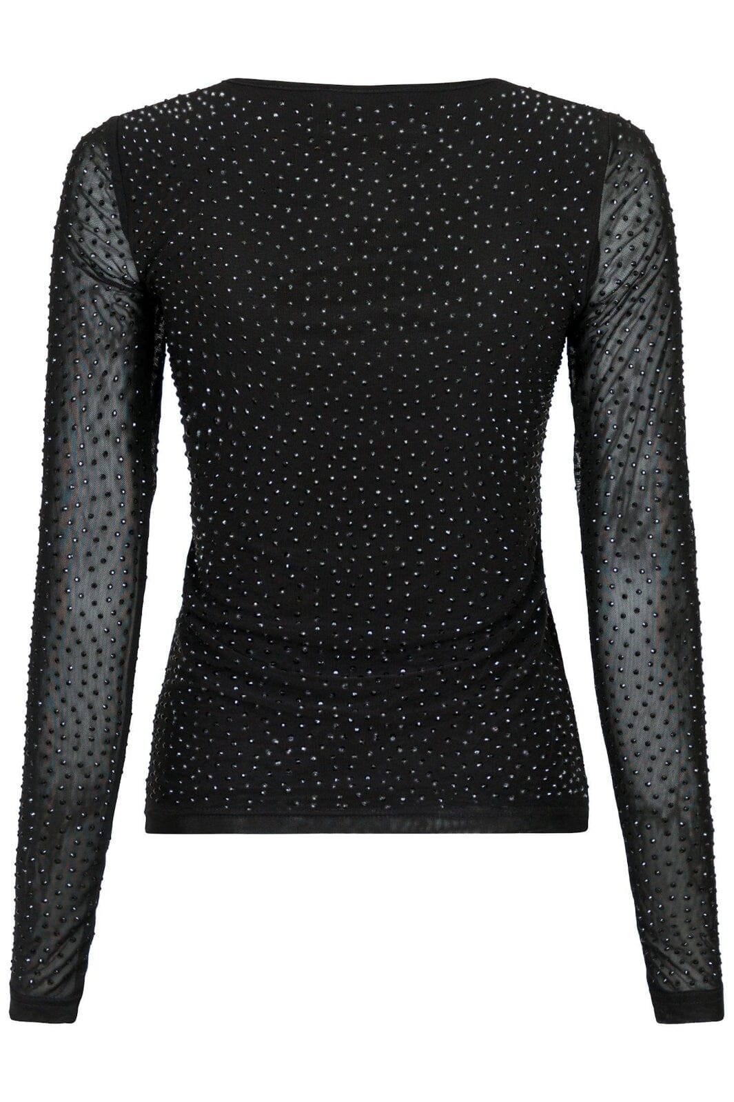 Neo Noir - Basira Stone Mesh Blouse - Black Bluser