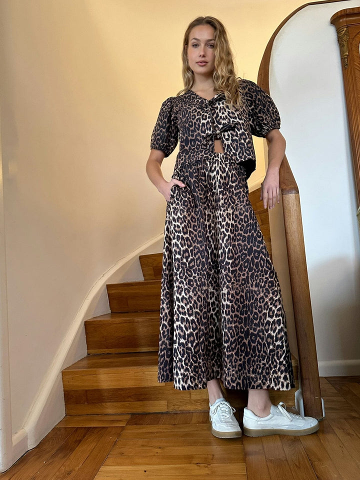 Neo Noir - Bianca Leo Blouse - Leopard Bluser